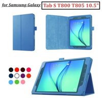 For Samsung Galaxy Tab S 10.5 SM-T800 SM-T805 Tablet Ultra-thin PU Leather Case Adjustable Folding Stand Cover Full Body Protective Cover