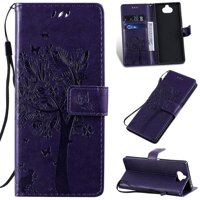 For Sony Xperia M4/M4 Aqua/E2303/E2353/E2306/E2363 CasingEmbossed PU Leather Wallet Flip Phone Case Cover