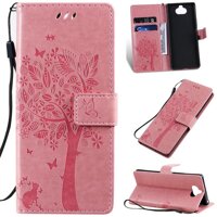 For Sony Xperia Z4 Compact/Z4 Mini/E4/E2104/E2105 CasingEmbossed PU Leather Wallet Flip Phone Case Cover
