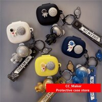 For SoundPeats GoFree Case Creative Astronaut Keychain Pendant GoFree Silicone Soft Case Cute Pendant SoundPeats H2 / T2 Shockproof Case Protective Cover