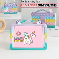 For Tablet Samsung Galaxy Tab A 10.1 2019 SM-T510 SM-T515 Case 10.1 inch Unicorn Case Cute Soft Glue Casing Shockproof Bracket Support Cover