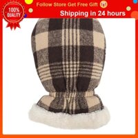 Forest Warm Gloves Injury Hand Warmers Thickened Lining Long Lasting Insulation Plaid Cloth for Elderly