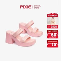 [Form nhỏ] Guốc Cao Gót 8cm Hai Quai Chần Chỉ E154 Pixie