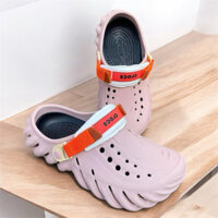 [Form rộng, nên lùi size] Dép crocs echo hồng EH, hàng chính hãng có lỗi cắt đã được xử lý
