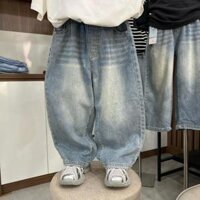 (FORM RỘNG) QUẦN JEAN MÀU XANH NHẠT CHẤT RẤT MỀM MỊN PHONG CÁCH CHO BÉ TRAI VÀ BÉ GÁI Moji Kids