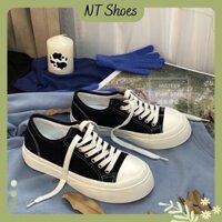(Form to nên lùi 1size) Giày sneaker thể thao unisex vải canvas trơn đế độn bánh mì dáng basic G06_NT Shoes
