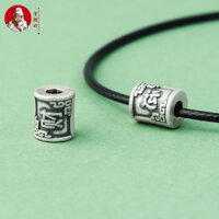 Fortune Thịnh Vượng Thùng Hạt Bạc Miếng Đệm Hạt s990 Bạc Nguyên Chất Retro Tự Làm Dây Buộc Tay Nam Nữ Vòng Tay Bạc Phụ Kiện