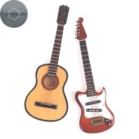 Forwin 1 / 6 Nhà Búp Bê Thu Nhỏ Đàn Guitar Điện Bằng Gỗ Có Chân Đế Đồ Chơi Nhạc Cụ vn