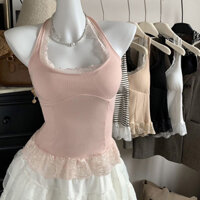 【Forya】Áo yếm ren dây có đệm ngực có thể mặc bên ngoài Áo nữ