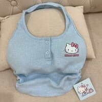 【Forya】Hello Kitty  áo 2 dây có mút ngực Camisole Nữ Pure Desire Hot Girl Top
