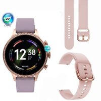 FOSSIL Gen 6 5E 42mm Dây đeo đồng hồ thông minh nữ hóa thạch silicon Fossil Q Venture dây tay thể thao