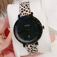 Fossil Quartz ES4725 Jacqueline Three-Hand Faux-Cheetah-Hair Leather - Đồng Hồ Nữ