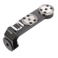 Fotga DP500 III L-Shaped Bracket with 3 Standard ARRI Rosette Tooth and 1 Cold Shoe for Camera Cage Rig Top Handle Grip EVF Microphone Flash