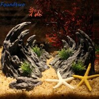 Foundtwo 2 Cái / bộ Đồ Trang Trí Ravine Mô Phỏng, Đá Cảnh Quan Xương Rồng Trang Trí, Hang Động Nơi ẩn náu Núi Nhựa Sống Động Như Thật Cá Nơi Trú ẩn Hang Bể Cá