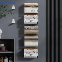 Foundtwo 2 Chiếc Sắp Xếp Sách, Kệ Trưng Bày Nổi Vô Hình, Kệ Sách Thiết Thực Treo Tường Phụ Kiện Trang Trí Nhà Cửa Trong Nhà