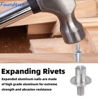 Foundtwo 200 Chiếc Đinh Tán Chống Sốc, Đinh Tán Nhôm Lõi Tròn, Chế Biến Gỗ Gõ Loại Búa Ổ Vít Khai Thác Nhỏ Móng Tay