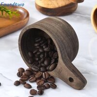 Foundtwo 4 Cái / bộ Thìa Đo Cà Phê, Cốc Đo Xếp Chồng Gỗ keo, Gia Vị Muỗng Gia Vị Bền Đẹp Không Thể Phá Vỡ