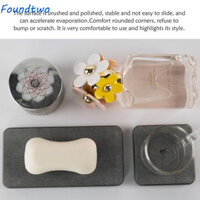 Foundtwo 4 Khay bồn rửa Diatomite, Khay đựng xà phòng khô và khô nhanh, 4 chiếc Bồn rửa khô tức thì Giá đỡ xà phòng tay Đế lót ly Khay sấy xốp nhà bếp Khay trang điểm