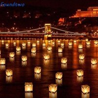 Foundtwo Đèn Lồng Giấy Trang Trí Tiệc Cưới Có Thể Phân Hủy Sinh Học Nước Vuông Nổi Trang Trí Trung Quốc