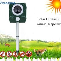 foundtwo Foundtwo Động Vật Repeller Mèo Ngoài Trời Pigeon Chaser Pest Control Siêu Âm Chạy Bằng Năng Lượng Mặt Trời Sonic LED Bird Detrent