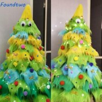 foundtwo Foundtwo Thỏ Giả Lông Thú Vải, DIY Dài Cây Giáng Sinh Trang Trí, Không Khí Lễ Hội 50 * 180cm Đạo Cụ Ảnh Trang Trí Cây Giáng Sinh Trang Trí Tiệc