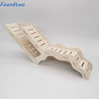 Foundtwo Hamster Thang Đường Hầm Bằng Gỗ, Thang Leo Núi Hamster Bằng Gỗ, Phụ Kiện Lồng Tập Gym Nhìn Trộm Khám Phá Ferret