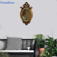 Foundtwo Khung Ảnh Treo Tường, Khung Ảnh Hình Bầu Dục Handmade, Khung Ảnh Nhựa Hình Bầu Dục Trang Trí Cổ Trang Trí Nhà