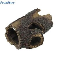 Foundtwo Nhà Cá Trang Trí Bể Cá Hang Gỗ Nhà Cây Thân Cây Trang Trí Cho Bể Cá Gỗ Cảnh Quan