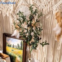 Foundtwo Nhánh trái cây ô liu nhân tạo, Cây lá ô liu mô phỏng thanh lịch 88CM, Sắp xếp hoa Handmade Nhựa xanh Cây ô liu giả Trang trí tiệc cưới