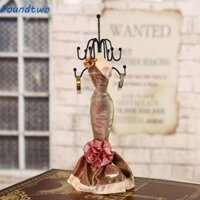 Foundtwo Váy dạ hội Giá trưng bày trang sức, Giá sắp xếp Vòng cổ công chúa Giá đỡ trưng bày hình nộm, Ruy băng Hoa hồng Nơ trang sức Giá đỡ trưng bày trang sức