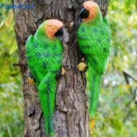 Foundtwo Vẹt Tượng Sống Động Như Thật Đáng Yêu Treo Tường Sân Cây Cảnh Đồ Trang Trí Sân Vườn