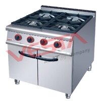 Four-head gas cooker with cabinet US-RA-4