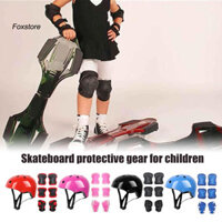 Fox Skateboard Bảo Vệ Bánh Xe Đạp Trẻ Em Mũ Bảo Hiểm Xe Đạp Trẻ Em Trượt Băng Bảo Vệ Bộ Mũ Bảo Hiểm Đầu Gối Khuỷu Tay Miếng Bảo Vệ Cổ Tay Cho Con Lăn Trượt Ván Xe Đạp Có Thể Điều Chỉnh Cho Đi Xe Đạp