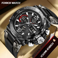 FOXBOX Đồng Hồ Thể Thao Kỹ Thuật Số Cho Nam Bơi Chống Thấm Nước LED Thời Trang Điện Tử Đồng Hồ Đeo Tay Silicon Hiển Thị Kép Đồng Hồ Nam Cho Quà Tặng Trẻ Em