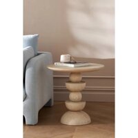FOXHOMEVN(CÓ ẢNH THẬT) Bàn trà gỗ tròn, bàn sofa, đôn gỗ trang trí phòng khách chất liệu gỗ tự nhiên, side table decor