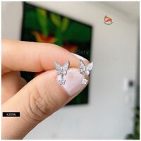 FOXY - Bông Tai Bạc Nữ 925 Cao Cấp - Khuyên Tai Bướm Xinh