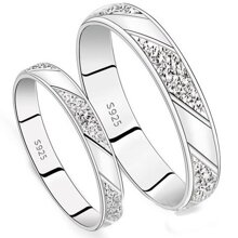 Nhẫn đôi Bạc Hiểu Minh NC138s Yêu mãi