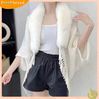 Fr * Tua Rua Hem Khăn Choàng Khăn Choàng Áo Len Nữ Ấm Áp Khăn Choàng Áo Len Nữ Có Cổ Lông Giả Quấn Đan Thời Trang Cho Ngoài Trời Mặc Hàng Ngày Ở Đông Nam Á