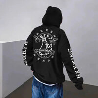 #FR2 Áo Hoodie hình thỏ chéo nam nữ Cặp đôi Áo Hoodie in hình cổ điển kiểu Mỹ