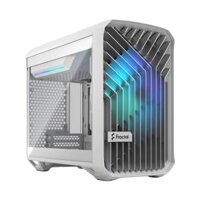 Fractal Design Torrent Nano RGB White TG Clear Tint mITX Airflow Mini Tower PC Gaming Case – Clear Tint Tempered Glass Side Panels