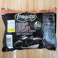 FRAGATA (TÚI LỚN 1.7 Kg) QUẢ Ô LIU ĐEN TÂY BAN NHA CẮT LÁT Spanish Olives Sliced Black