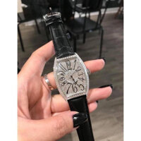 (Franck muller) Đồng hồ nữ Franck muller full đá, dây da cao cấp - Frank muller geneve
