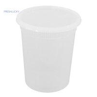 Fre _ Hộp Bảo Quản Thực Phẩm Bằng Nhựa Tròn Deli Hộp Đựng 20 Chiếc Hộp Bảo Quản Thực Phẩm Tròn Có Nắp Kín Hơi Bpa-free Lò Vi Sóng An Toàn Chuẩn Bị Hộp Đựng Cho Deli Takeaway