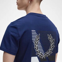 Fred Perry Áo Nguyên Chất cotton Nguyên Chất Thời Trang Nam Tay Ngắn Thêu Cổ Tròn Áo baju FP