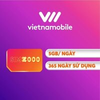 [FREE 1 NĂM] Sim vietnamobile data 4g 1 năm miễn phí 12 tháng không cần nạp tiền 5gb/ngày giá rẻ