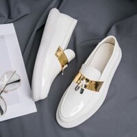 free Đàn ông ăn mặc Giày tua rua chính thức Shining Leather Horsebit Business uy tín Uy Tín 2020 ♤ hot |