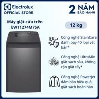 Free Giao lắp Máy giặt cửa trên Electrolux 12kg UltimateCare 700 EWT1274M7SA - Xám đen, giặt sạch sâu, không cặn giặt tẩy Hàng chính hãng