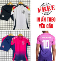 FREE IN ẤN - Quần áo đội tuyển ĐỨC 24/25 hàng thun lạnh cao cấp