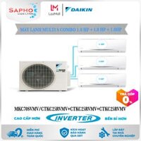 [Free Lắp HCM] Hệ Thống Máy Lạnh Điều Hòa Multi S Daikin Treo Tường Inverter 1 Cục Nóng 3 Dàn Lạnh Combo MKC70RVMV/1.0HP+1.0HP+1.0HP Gas R32 Chính Hãng Daikin - Điện Máy Sapho