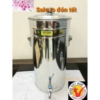 (Free ship 0 đ Toàn Quốc)Bình đựng nước inox 25 lit có vòi SUS 304, Bình nước có vòi,bình nước inox cao cấp Vietcook
